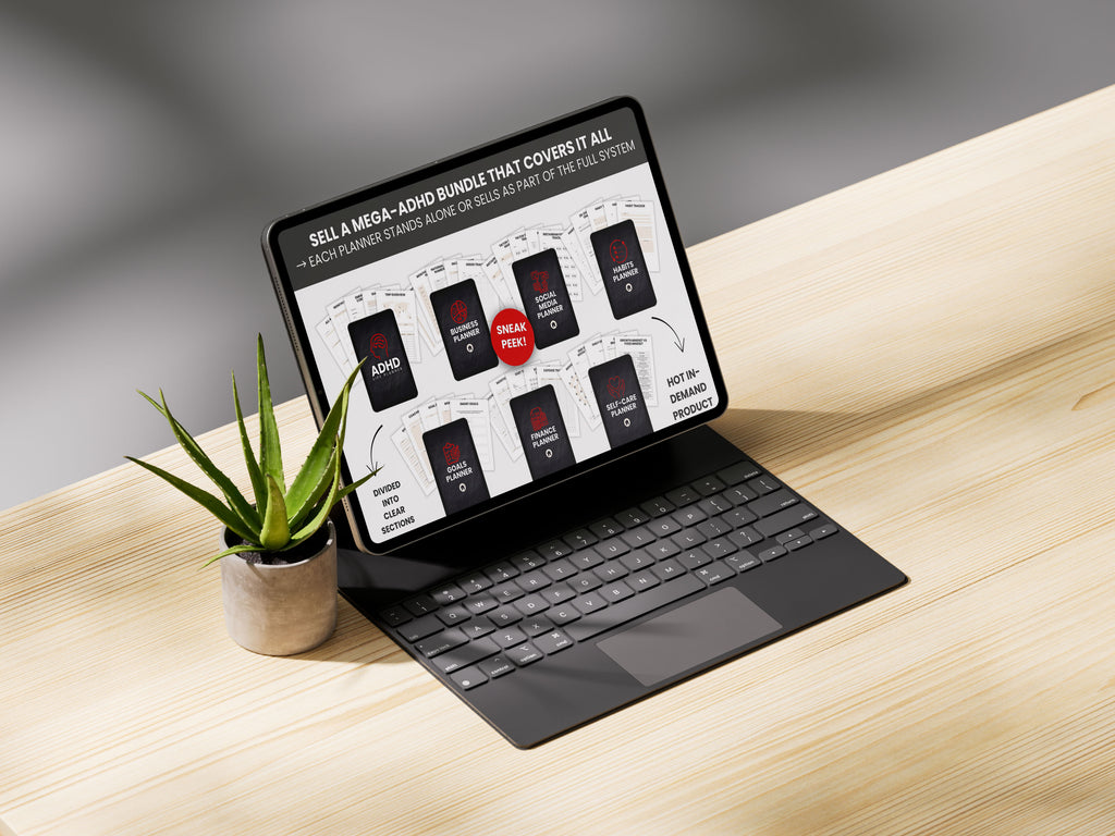 ADHD Life Planner 1000+ Pages & Calendar Bundle PDF