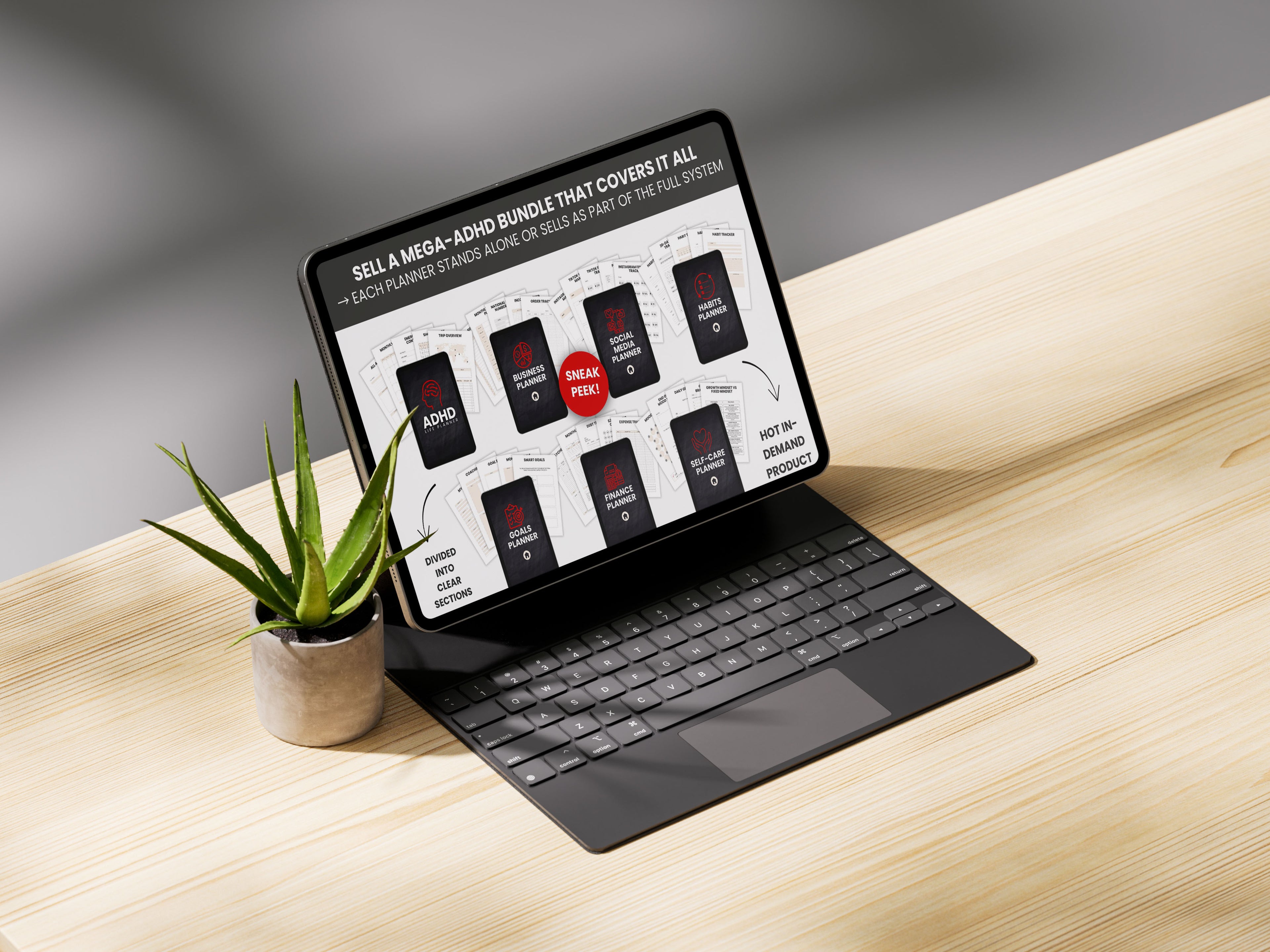 ADHD Life Planner 1000+ Pages & Calendar Bundle PDF